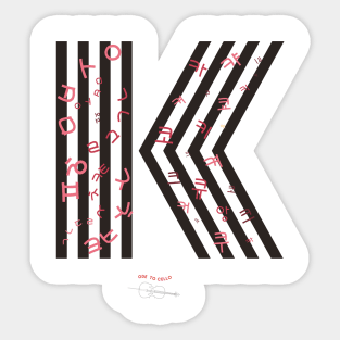 Korean alphabet with K Sticker